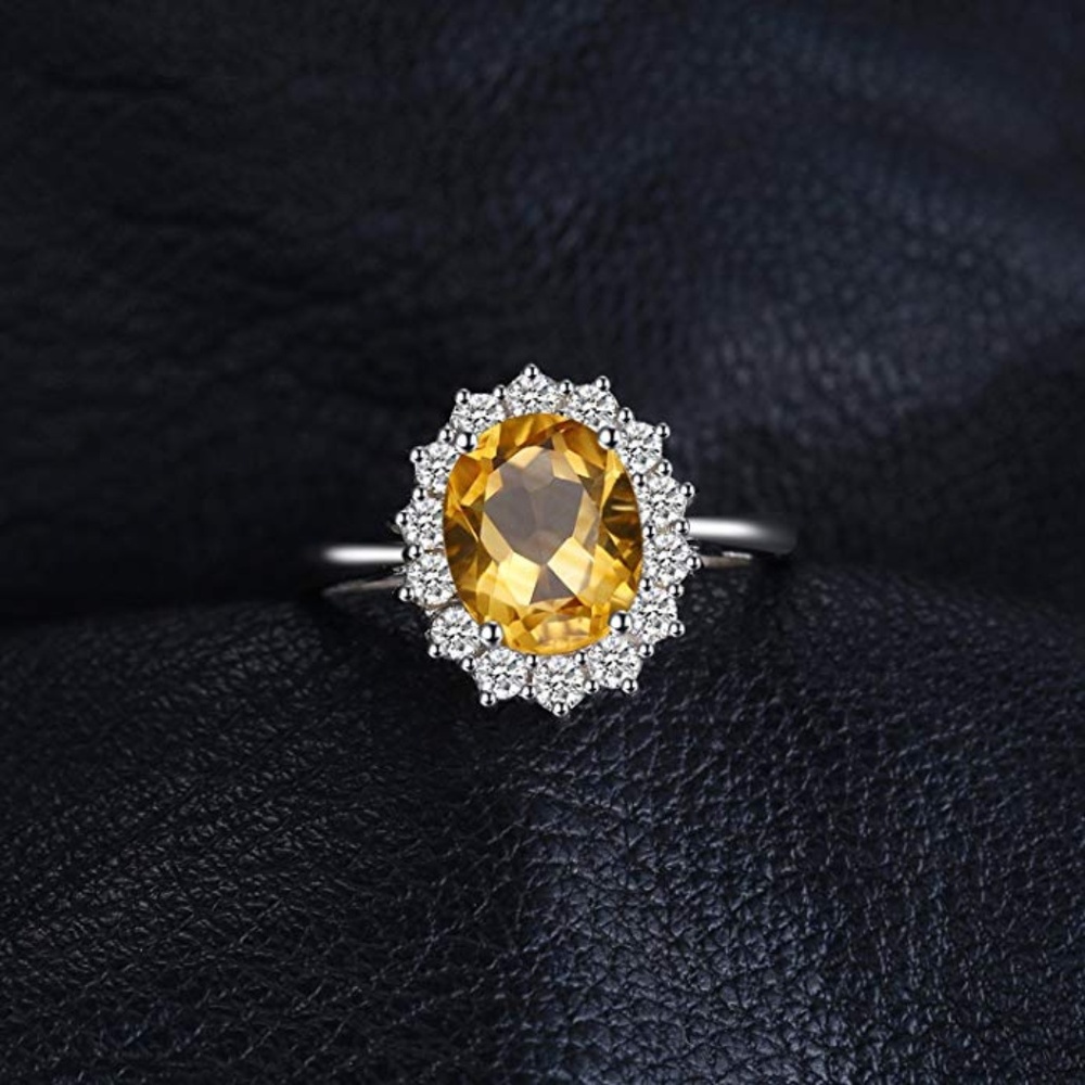 💛 1.7ct Citrine Ring - 925 Sterling Silver 💍